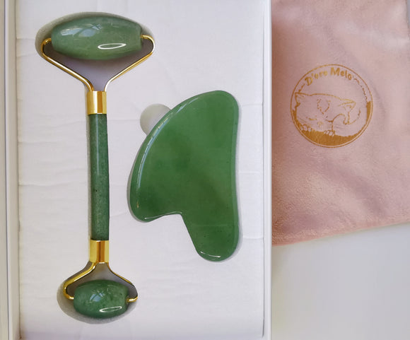 Facial Jade Roller & Gua Sha Set