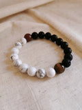 Black and White Stretch Bracelet - For Him