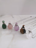 Faceted Essential/Perfume Bottle Pendant Necklace