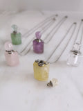 Faceted Essential/Perfume Bottle Pendant Necklace