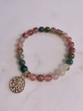 Tourmaline Beaded Stretch Bracelet