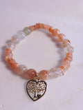 Arusha Sunstone Beaded & Tumbled Sunstone Bracelet