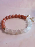 Sunstone & Moonstone Beaded Bracelet