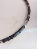 Snowflake Obsidian Tiny Beaded Choker