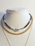 Snowflake Obsidian Tiny Beaded Choker