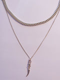 14k Gold Plated Double Layer Chain Necklace