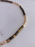 Yellow Tiger Eye Tiny Beaded Choker