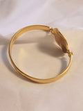 14K Gold Lotus Leaf Bracelet