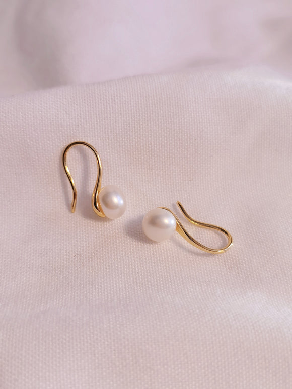 French Hooks Pearl Earrings