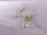 Baroque Pearl leafy Branch Earrings